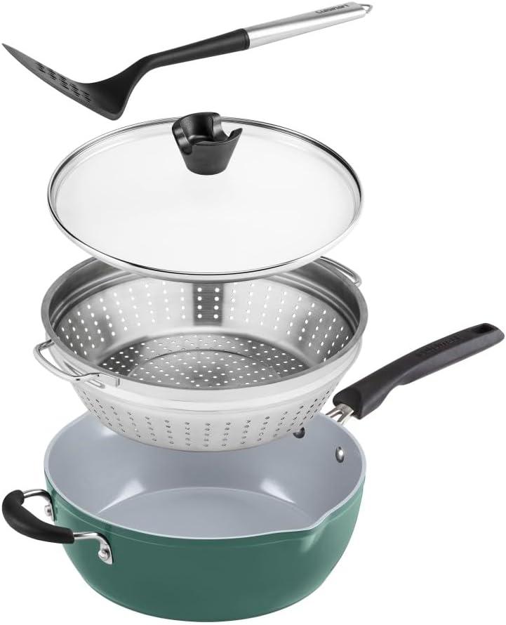 Cuisinart Cuisinart Preferred Pan 4 Piece Set (4.5 Qt. Multi-Purpose Pan with Cover, Steamer, Slotted Turner)