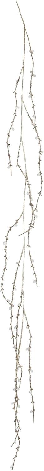 Creative Co-Op Faux Twig Garland with Acrylic Jewels and Glitter, Gold Finish