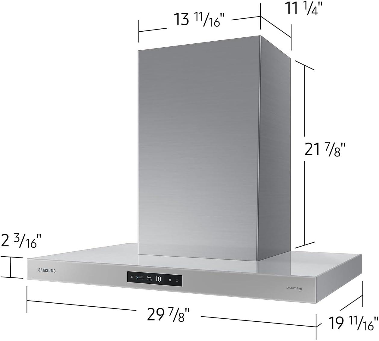 30'' Stainless Steel Smart Wall Mount Hood with LCD Display