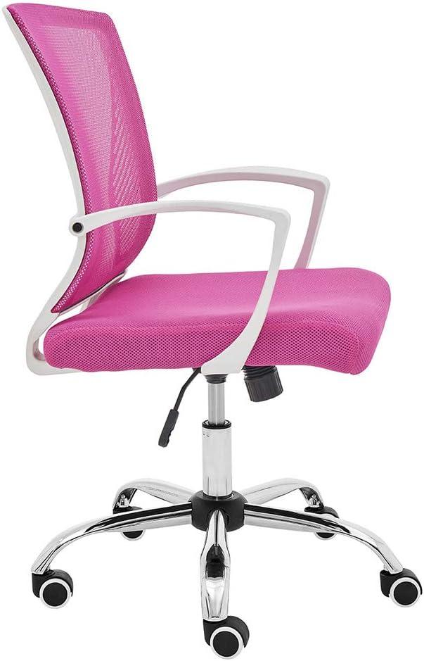 Modern Home Zuna Mid-Back Office Chair - White/Pink