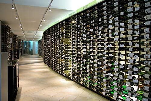 Satin Black 21-Bottle Wall Mounted Wine Rack