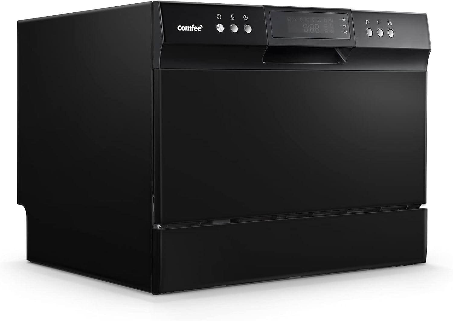 Black Stainless Steel Energy Star Countertop Dishwasher for RV