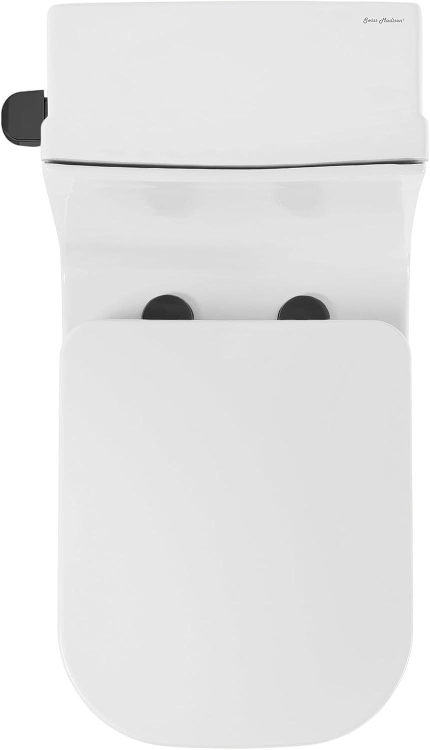 Concorde One-Piece Square Toilet Side Flush, Black Hardware 1.28 gpf