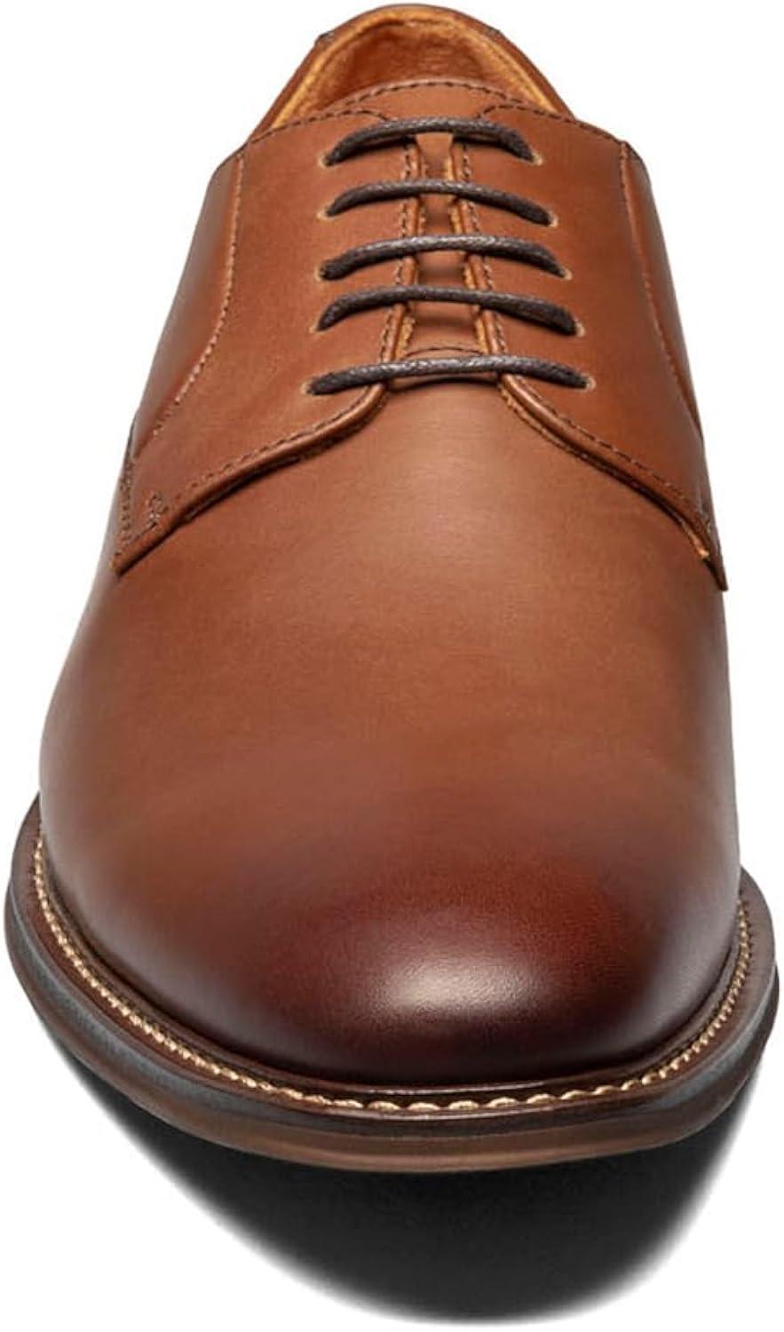 Men's Chocolate Genuine Leather Lace-up Oxford Shoes