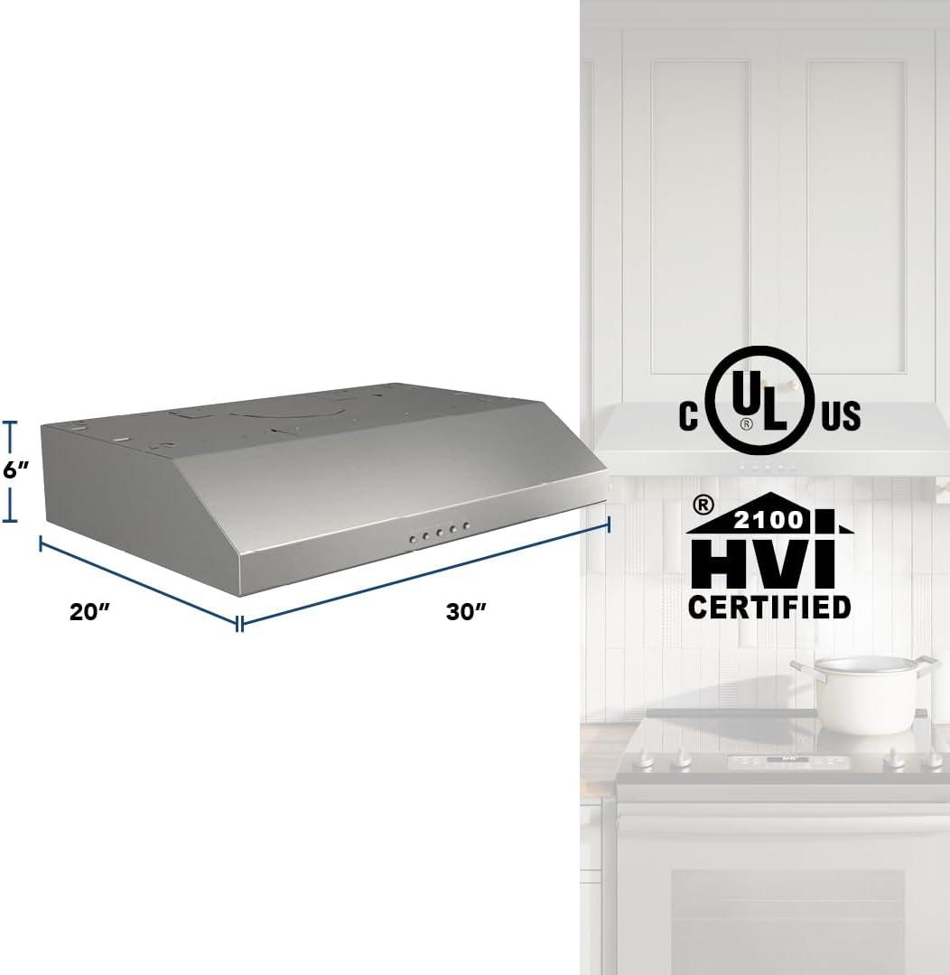 Broan NuTone 30" Stainless Steel 375 CFM Convertible Under Cabinet Range Hood