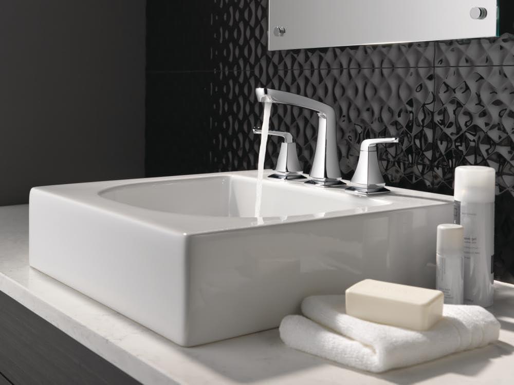 Vesna Widespread Bathroom Faucet 3 Hole, 2-handle Bathroom Sink Faucet with Drain Assembly