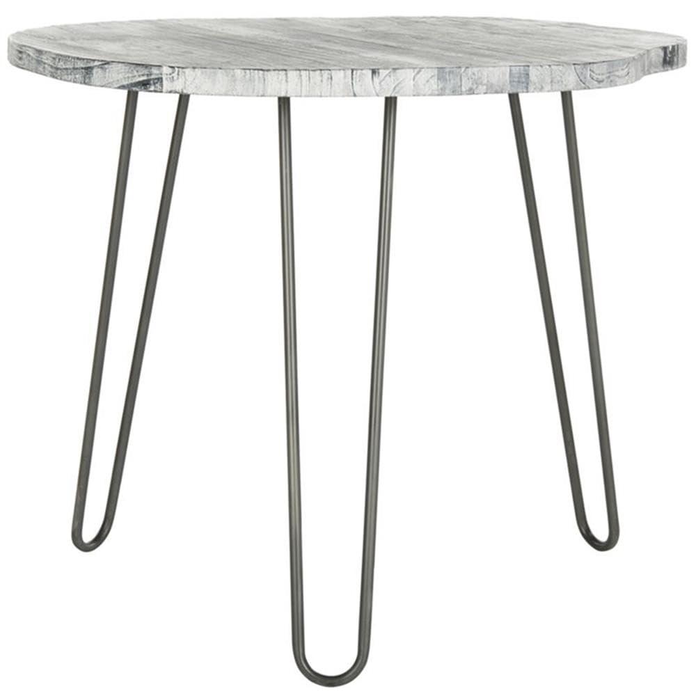 Mindy Dining Table - DTB6500B - Black/White Wash Distress - Safavieh