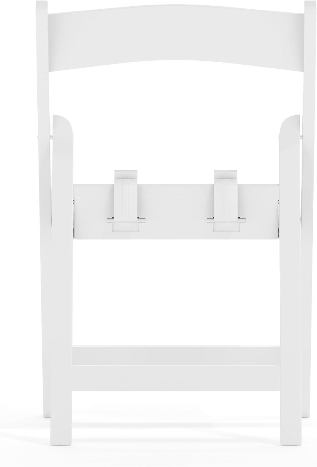 Flash Furniture Kids Folding Chairs with Padded Seats | Set of 2 White Resin Folding Chair with Vinyl Padded Seat for Kids