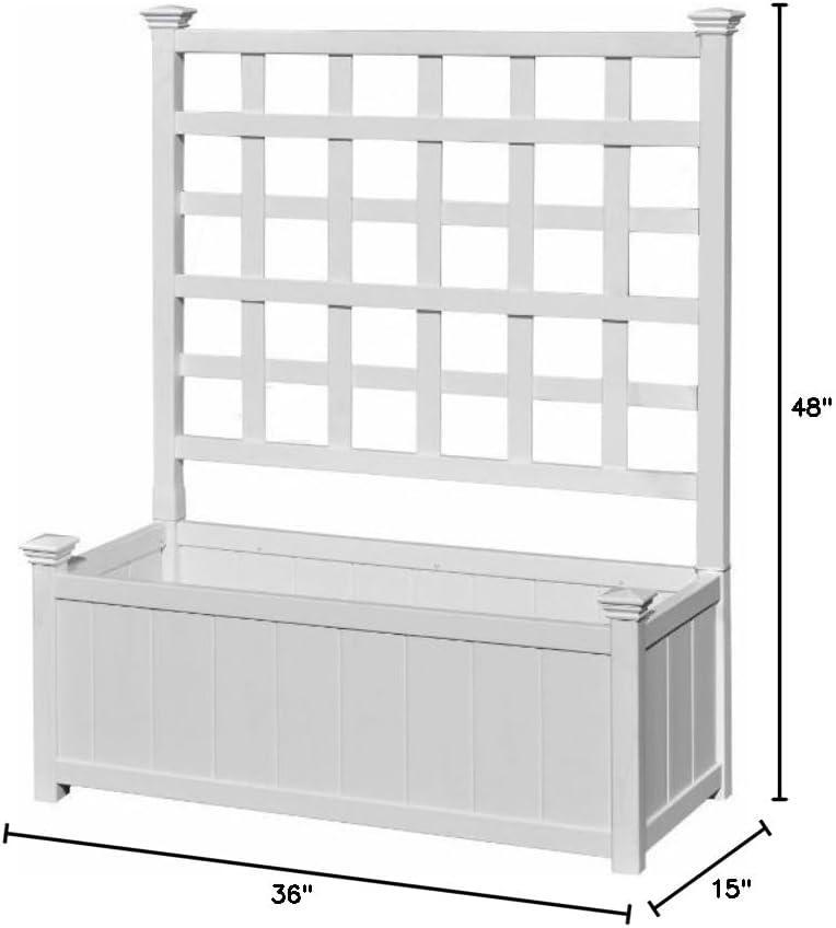 Vita Huron Planter Box with Trellis