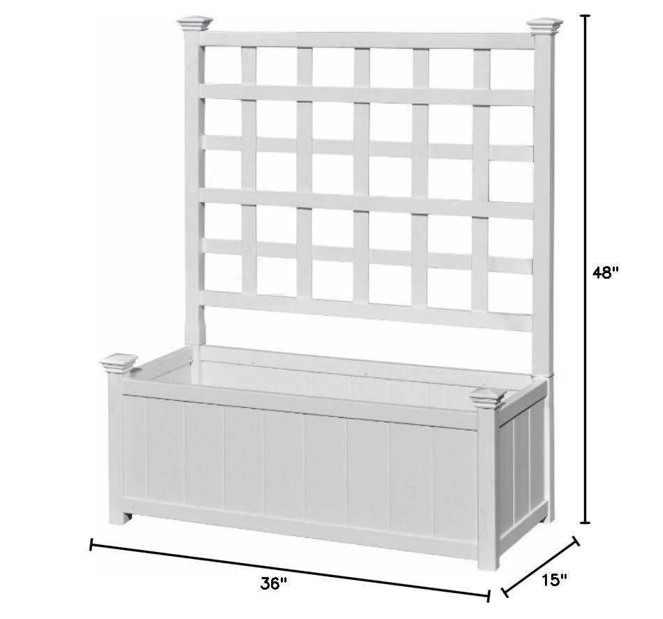 Vita Huron Planter Box with Trellis