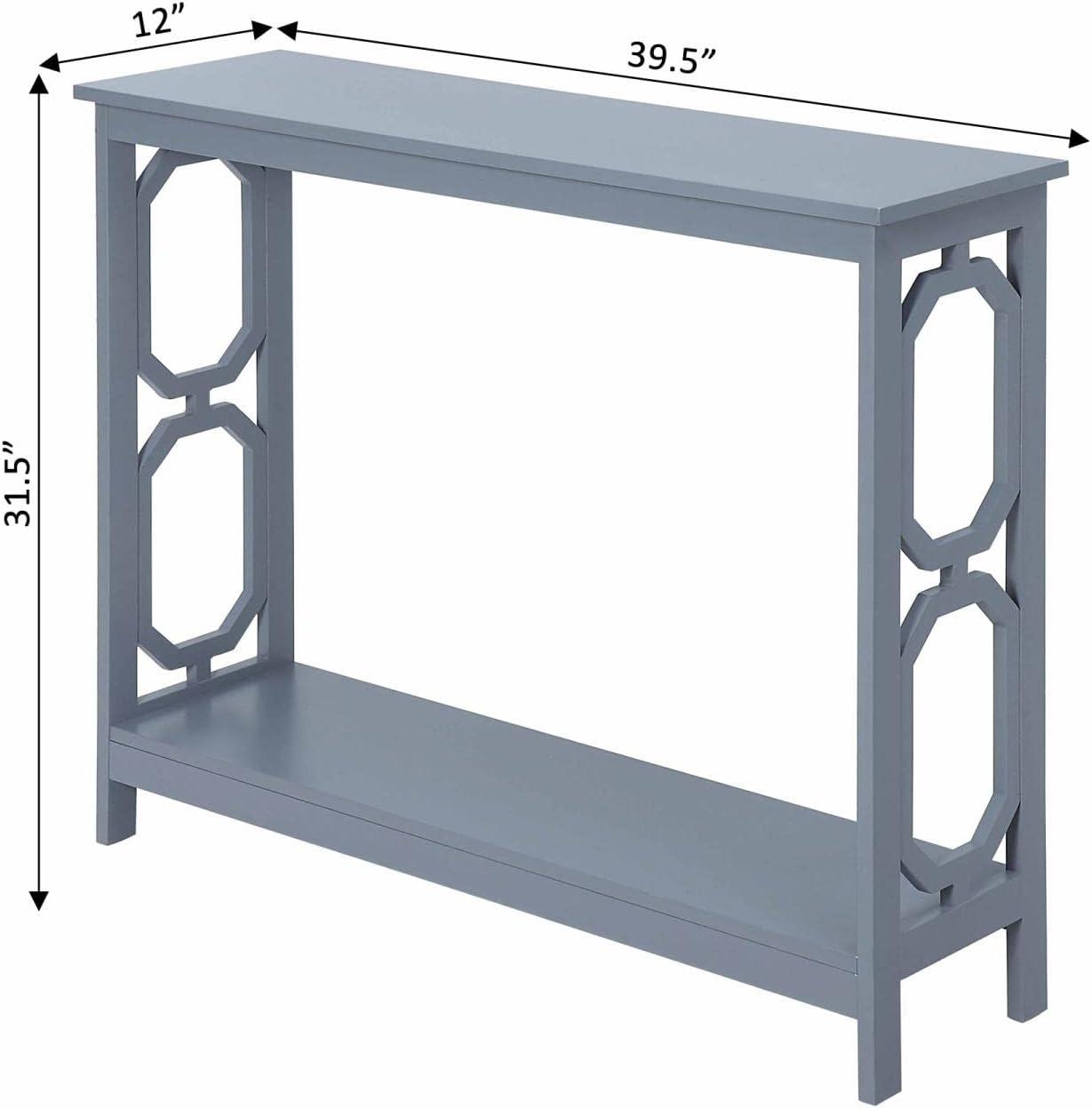 Gray Wood Console Table with Storage, 40" Length