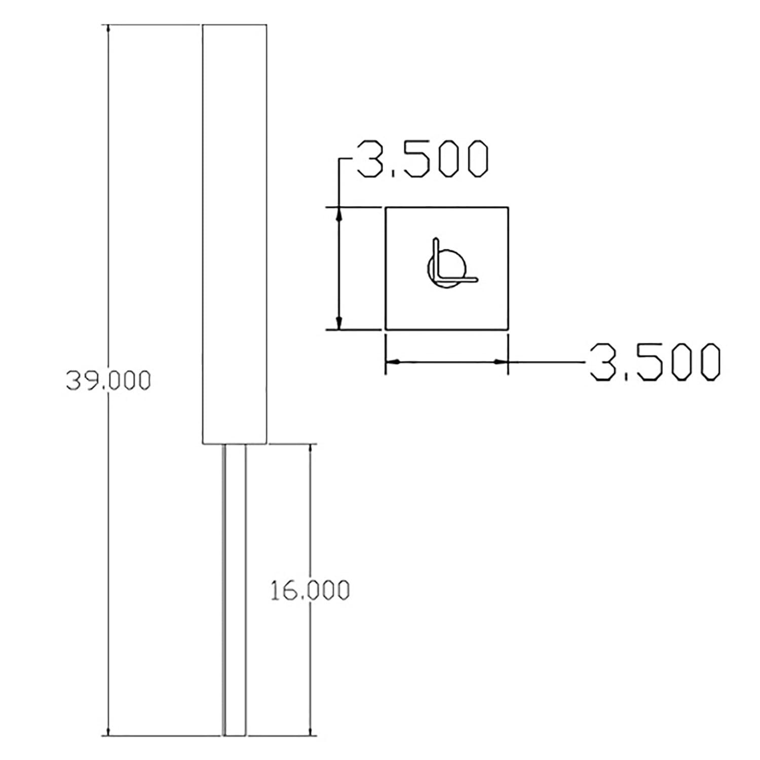 Architectural Mailboxes 4x4 Mailbox Post, No Dig Anchor Kit Insert in Pine Wood