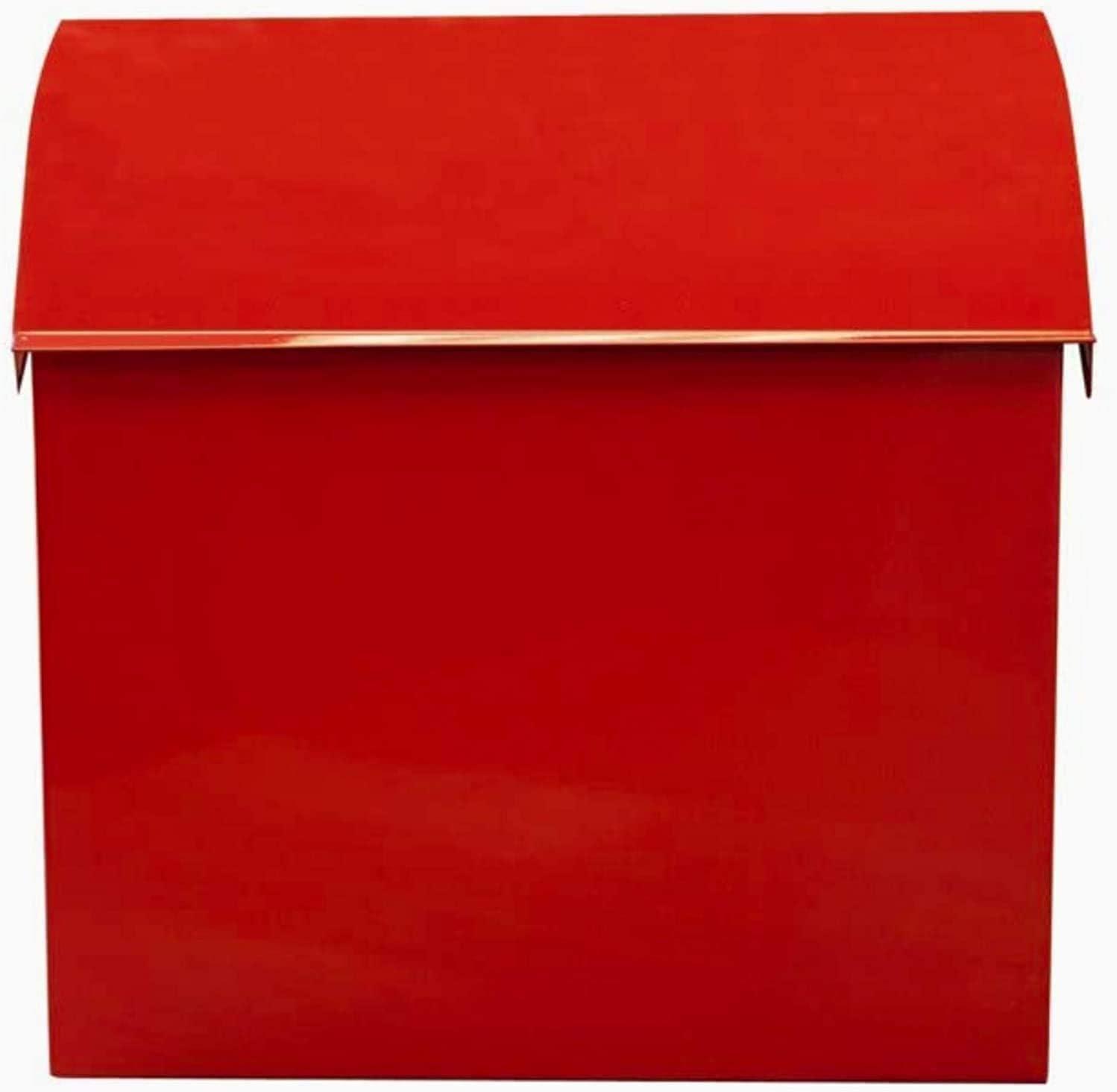 NACH Baxter High Capacity Parcel Mailbox - Wall Mount Mailboxes for Outside, Rust Resistant Galvanized Metal Mailbox - Red Mailbox- 12.4”x7.1”x11.8, MB-7000RED