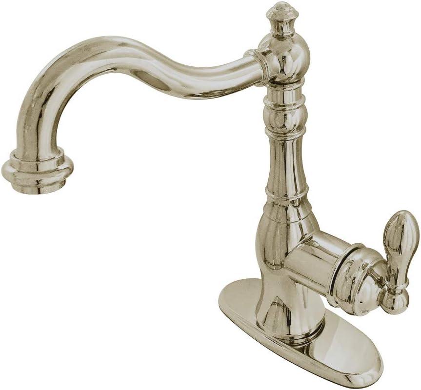 Kingston Brass FSY7708ACL Kingston Brass American Classic Single-Handle 1-or-3 Hole Deck Mount Bathroom Faucet with Push Pop-Up