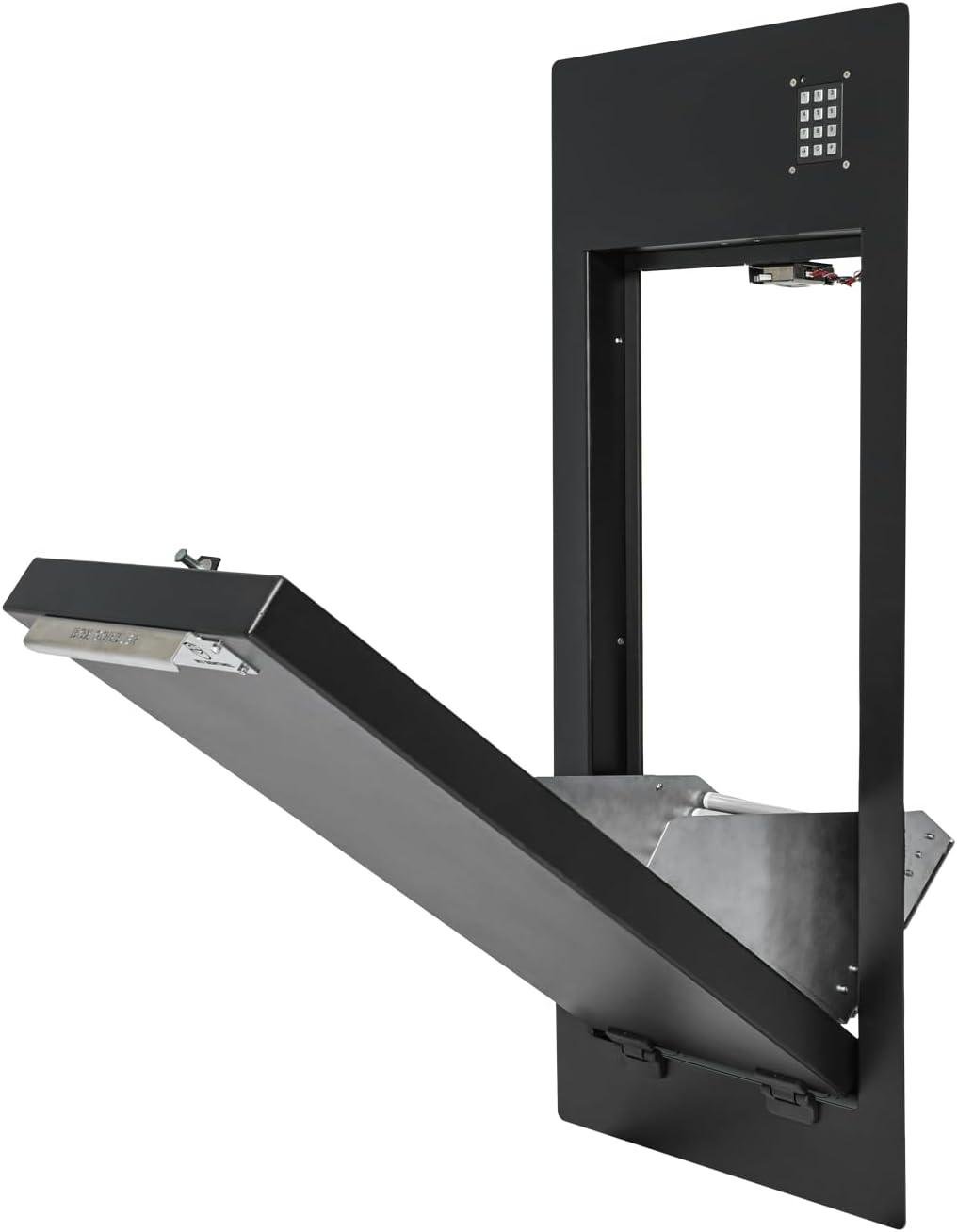 Black Steel Wall Mount Package Drop Box with Electronic Keypad