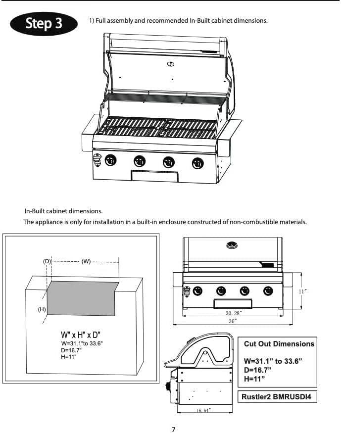 30-Inch Stainless Steel Built-In Natural Gas Grill with 4 Burners