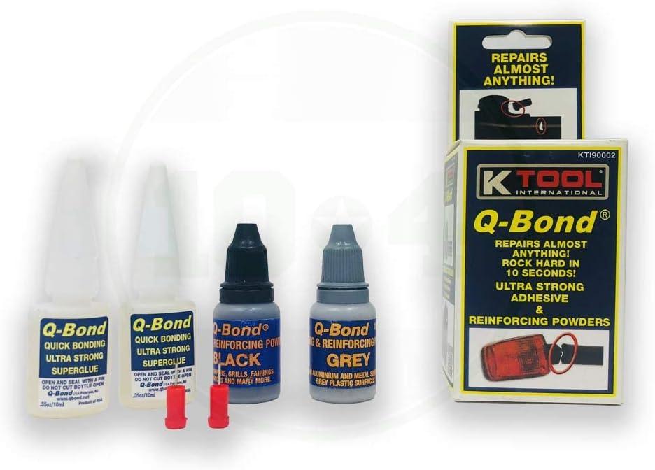 K Tool International Q-BOND KIT Fast Acting Automotive Adhesives, 0.32 oz Bottle