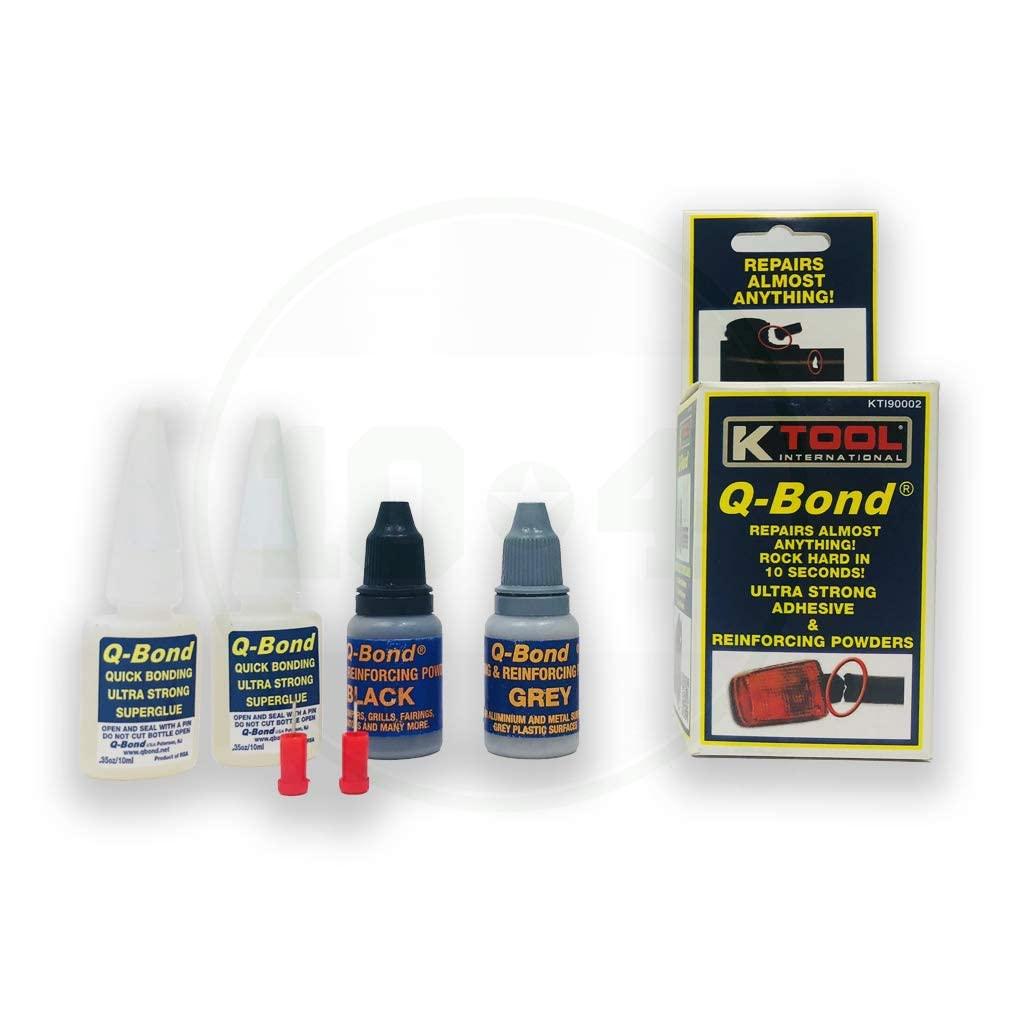 K Tool International Q-BOND KIT Fast Acting Automotive Adhesives, 0.32 oz Bottle