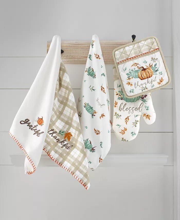 Grateful Patch Fall Cotton Kitchen Towel Set, 3-Piece