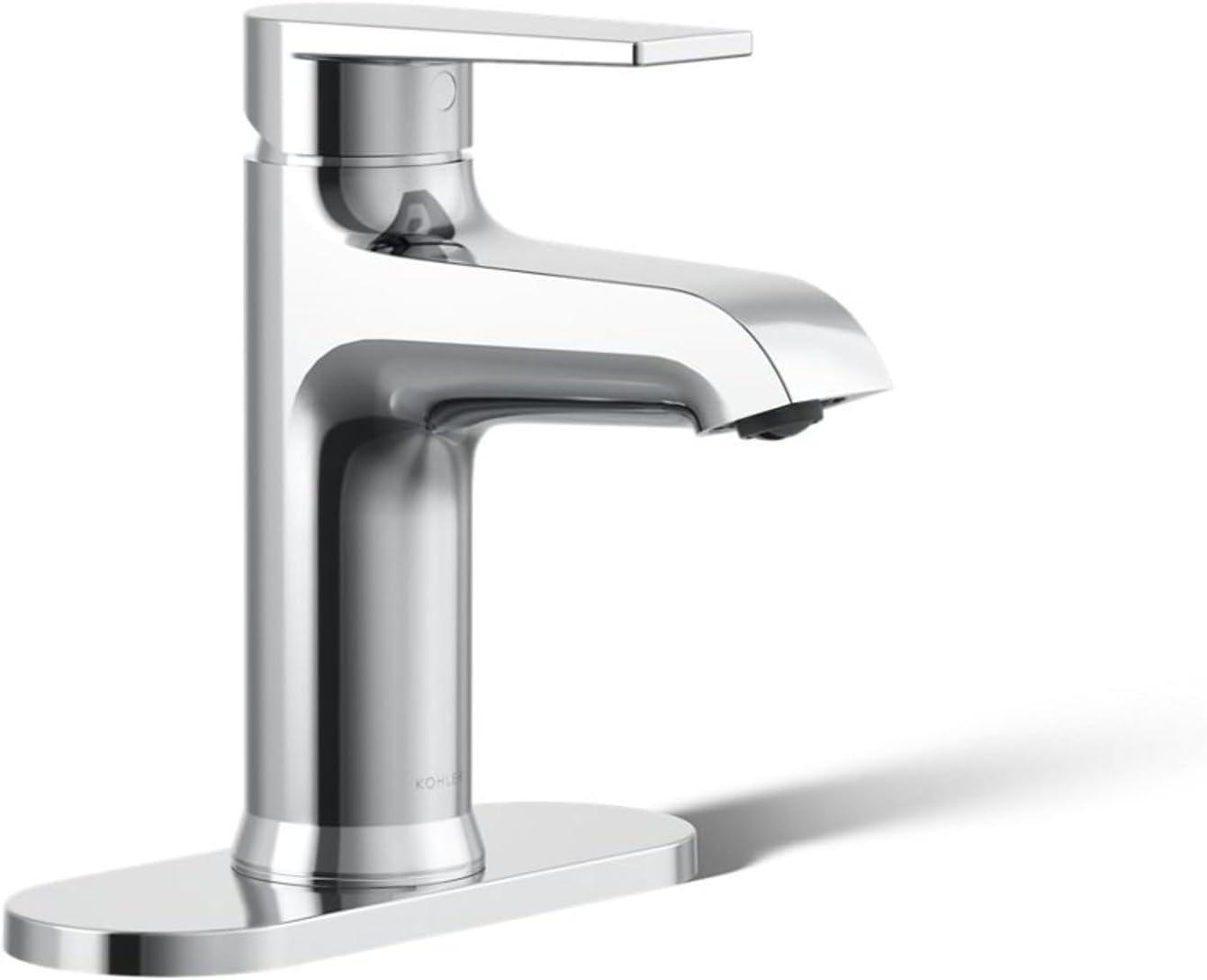 Hint Single-Handle Bathroom Sink Faucet with Escutcheon and Pop-Up Drain, 1.2 GPM