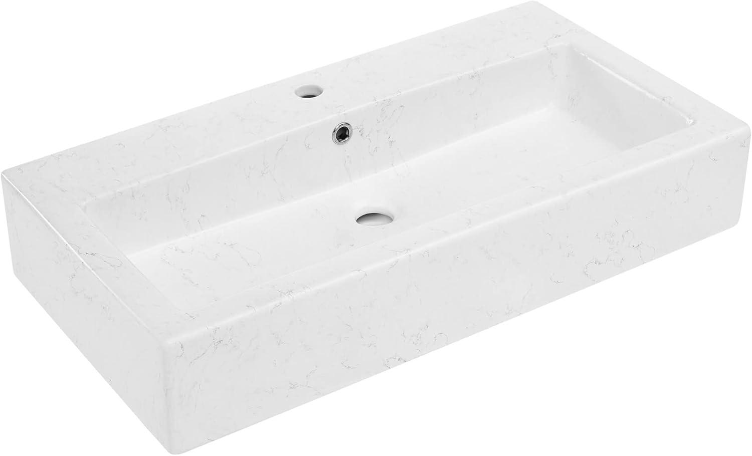 Voltaire Wide Rectangle Wall Hung Sink