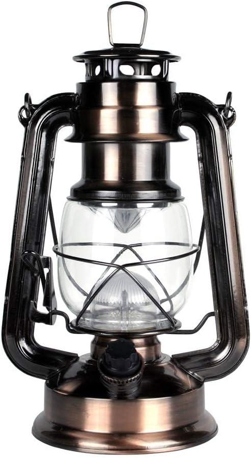 Copper 9" LED Lantern with Wire Guard and Dimming Switch