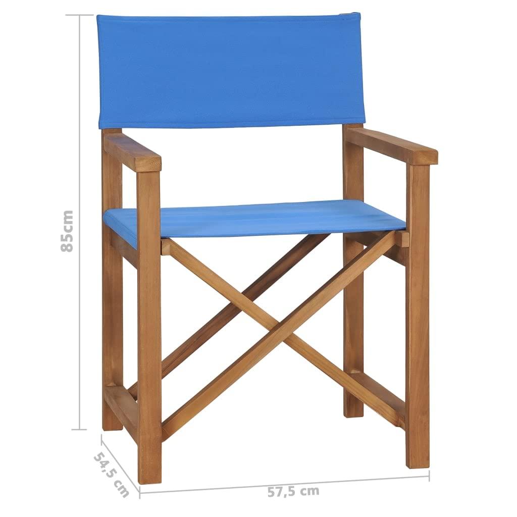 vidaXL Folding Director's Chair Solid Teak Wood