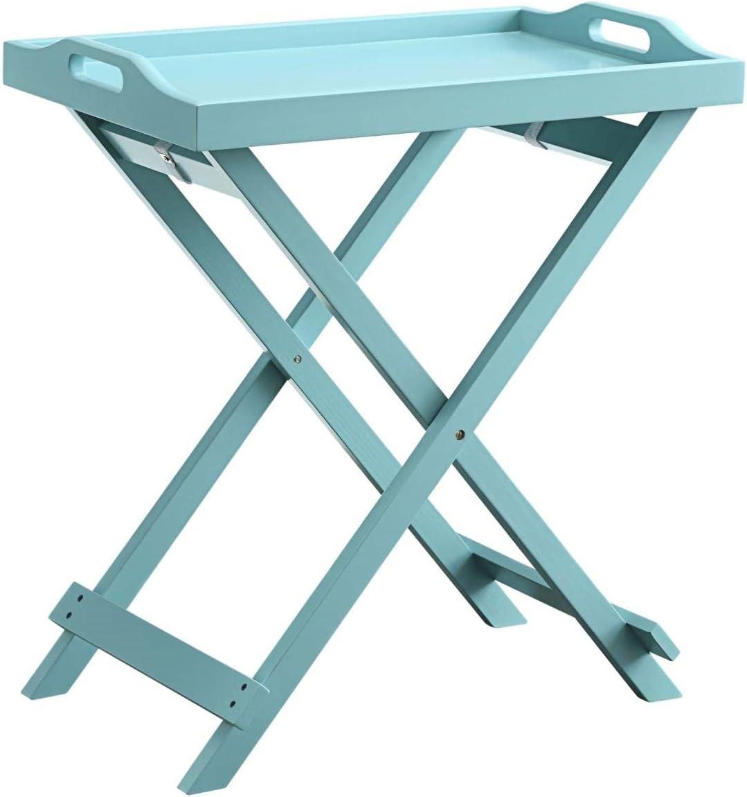 Sea Foam 22" Contemporary MDF Folding Tray Table