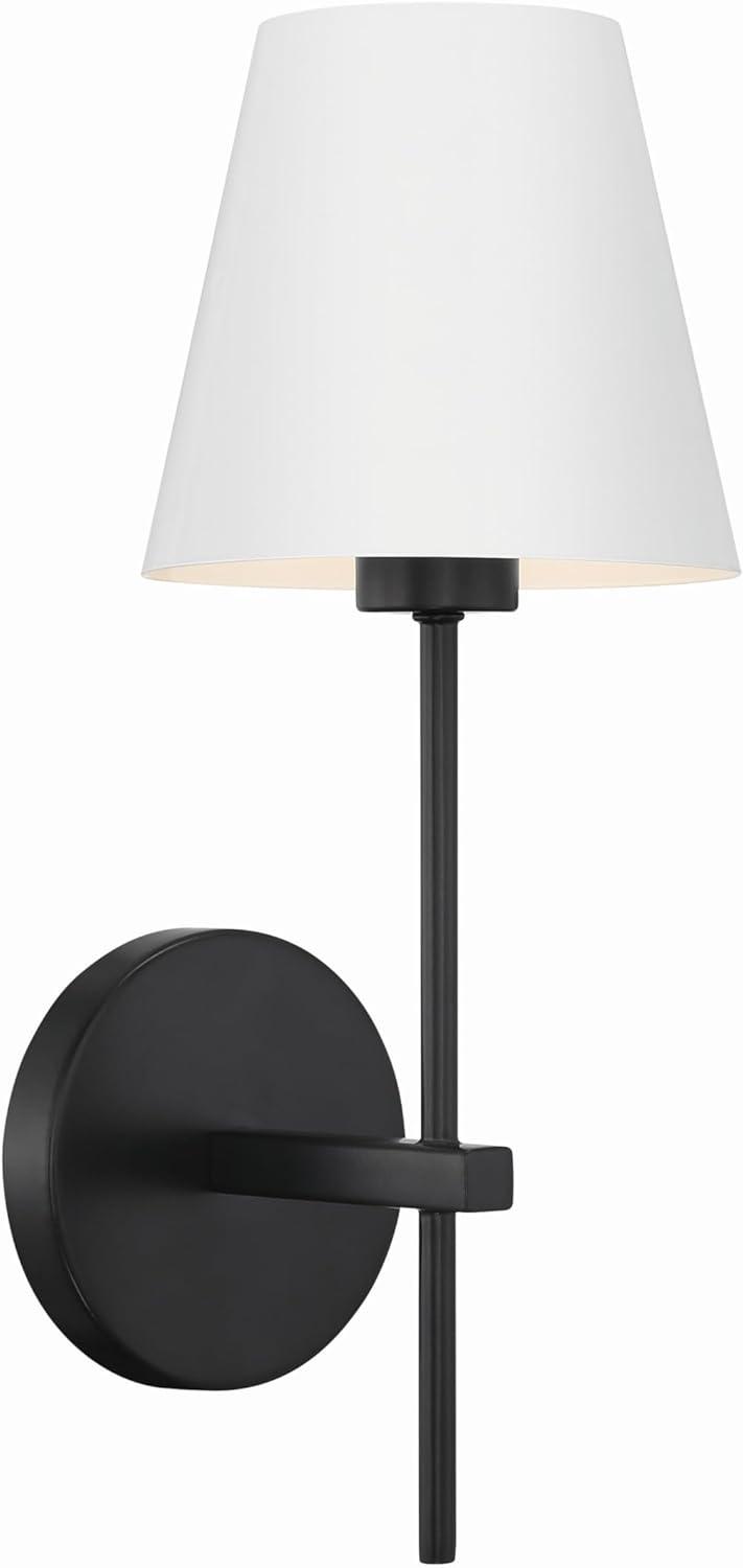 Crystorama Xavier 1 Light Matte Black Wall Mount - 6'' W x 15'' H x 7'' D