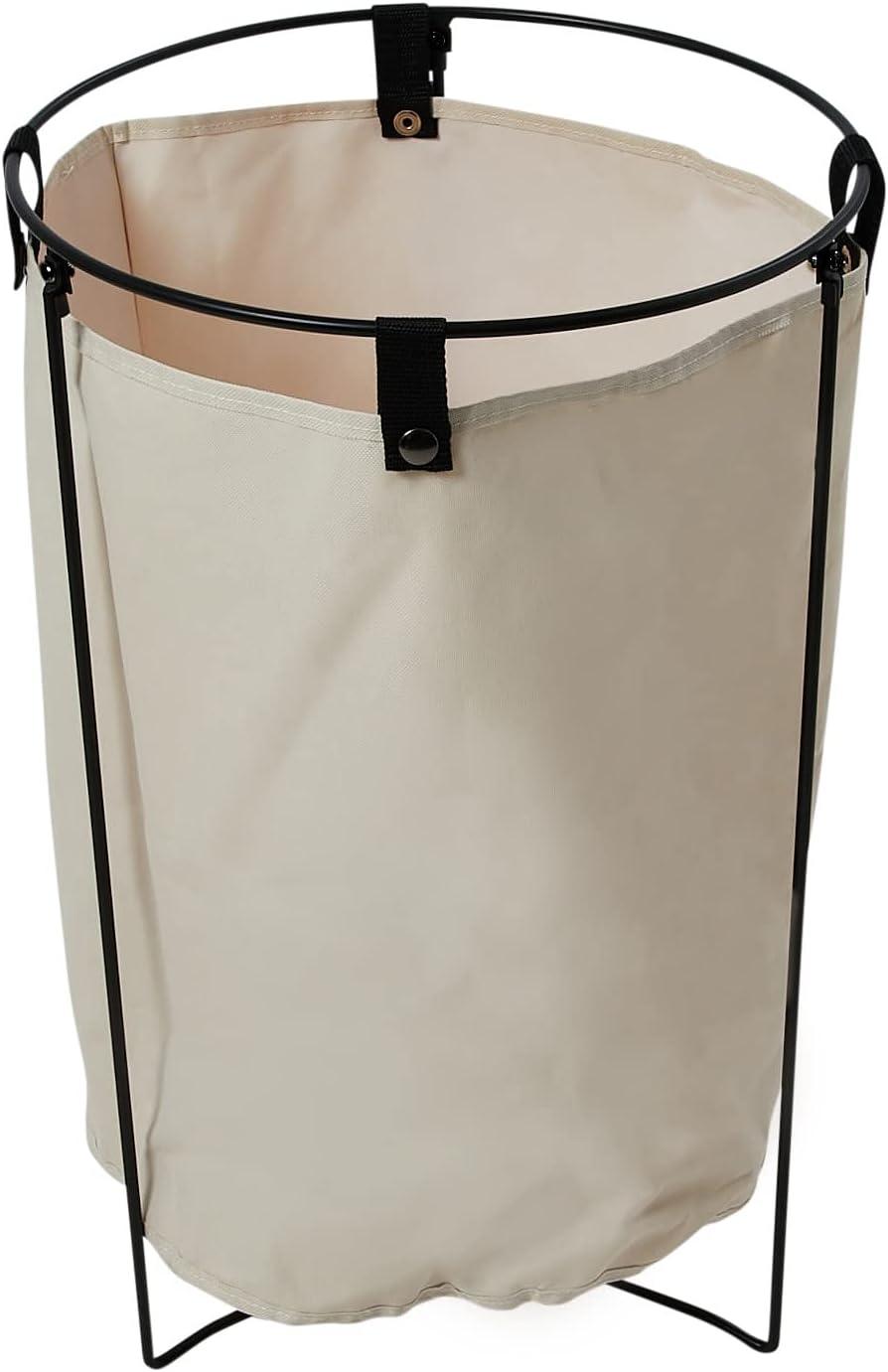 Household Essentials Metal Wire Frame Laundry Hamper with Removable Canvas Bag