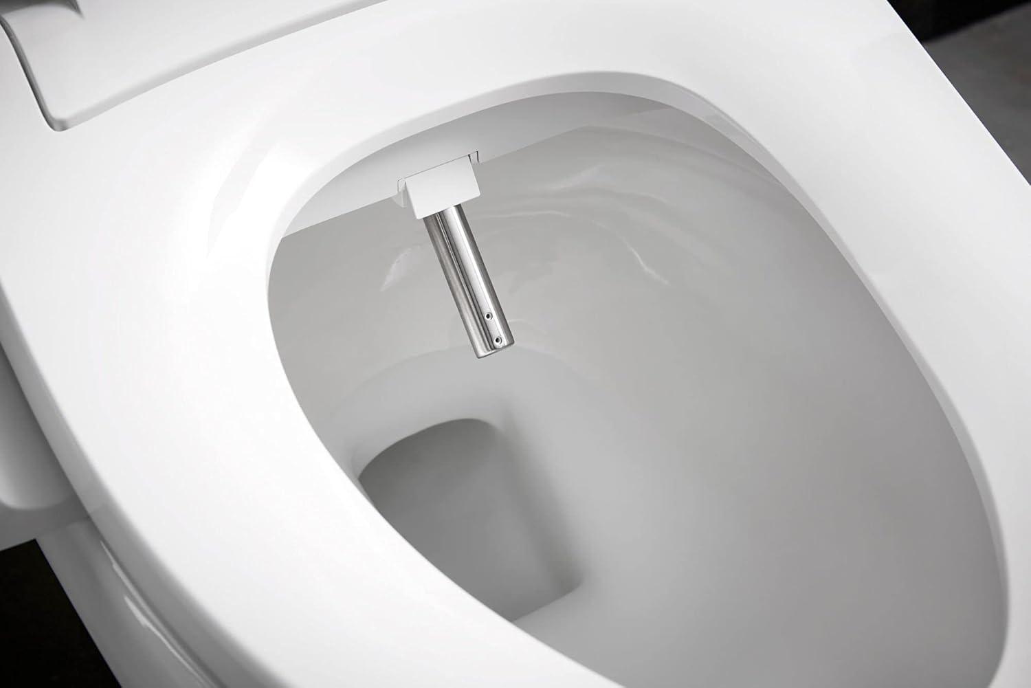 PureWash E525 Elongated Warm Water Bidet Toilet Seat, Electric Bidets for Existing Toilets