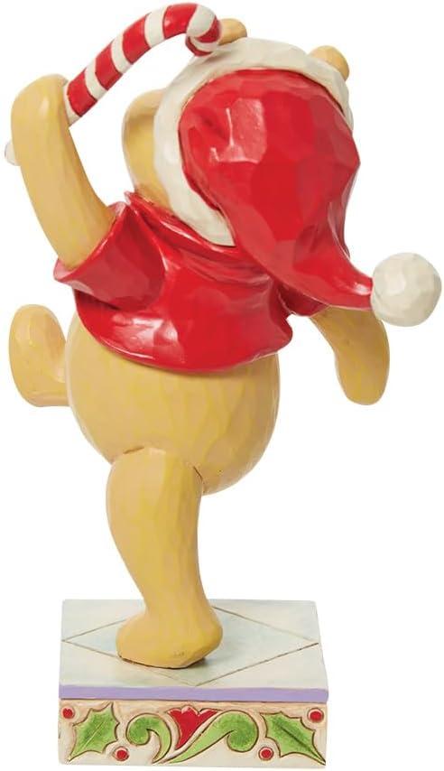 Jim Shore Disney Traditions Jim Shore Pooh Christmas Candycane Figurine 5.5in H