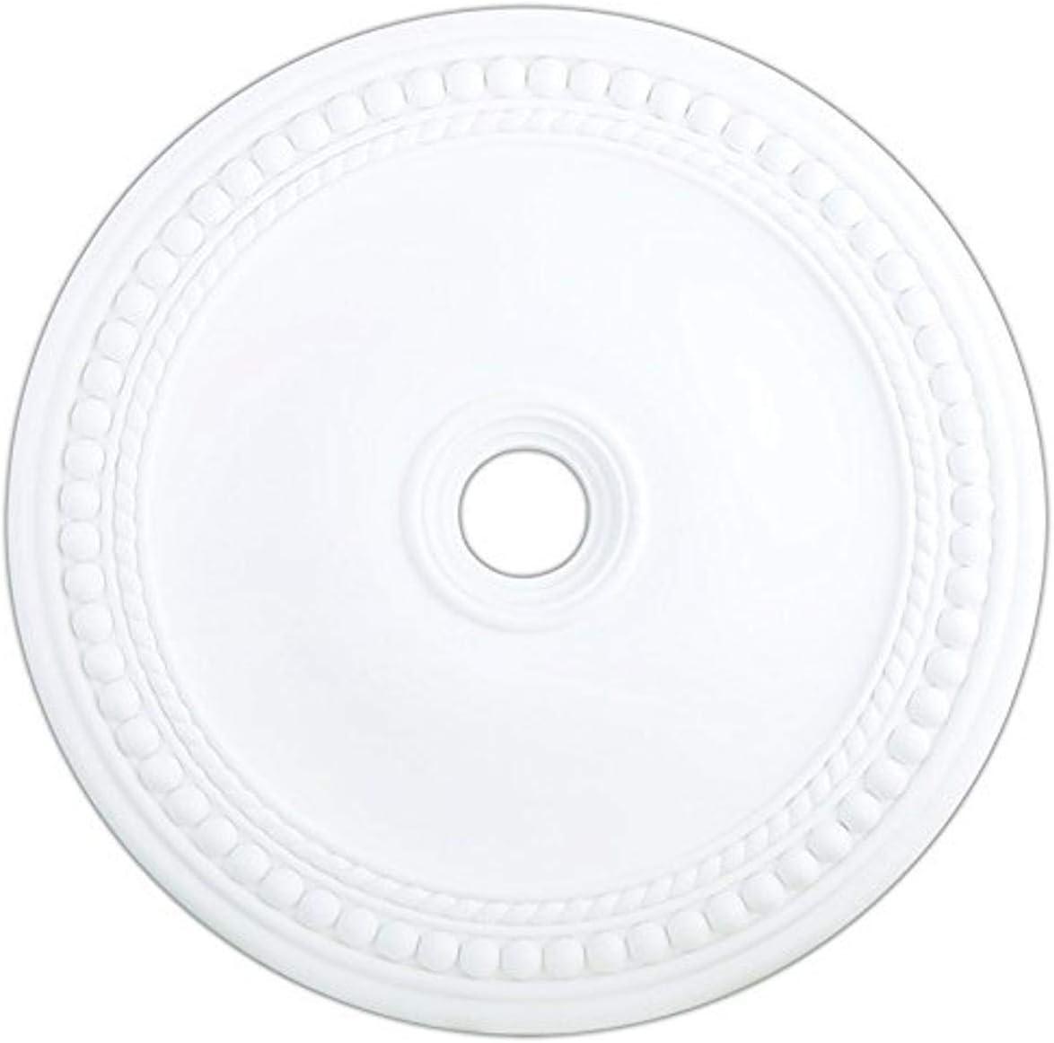 White Ornate Polyurethane Foam Ceiling Medallion, 36 Inches