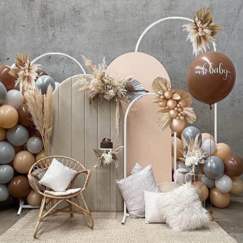 White Powder Coated Metal Wedding Arch Backdrop Stand