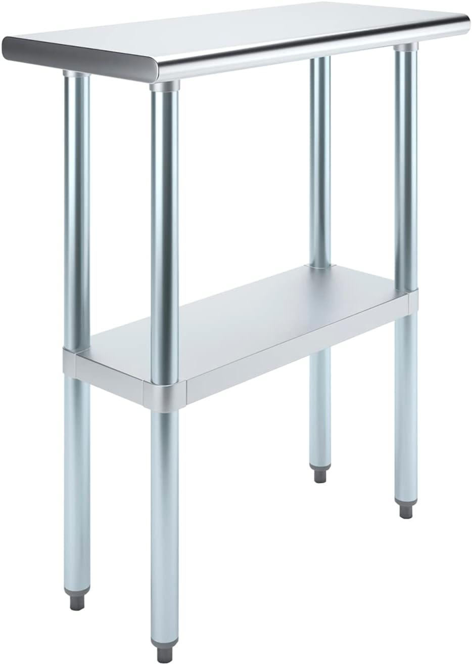 Stainless Steel Work Table with Undershelf. Metal Prep Table. NSF - Certified