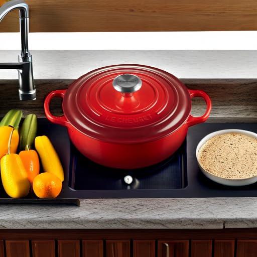 Le Creuset ® Signature 3.5-Qt. Cerise Enameled Cast Iron Sauteuse Oven