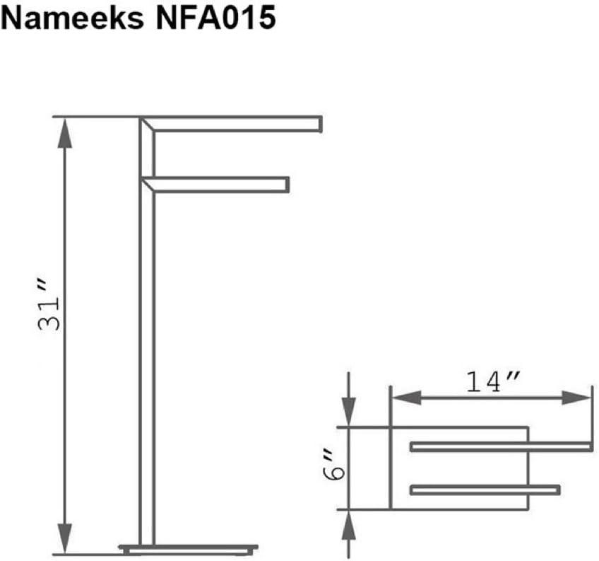 Polished Chrome Freestanding Double Bar Towel Rack