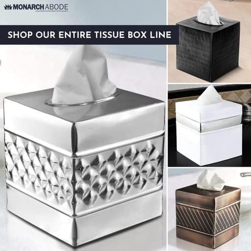 Monarch Abode Geometric Embossed Metal Tissue Box Cover