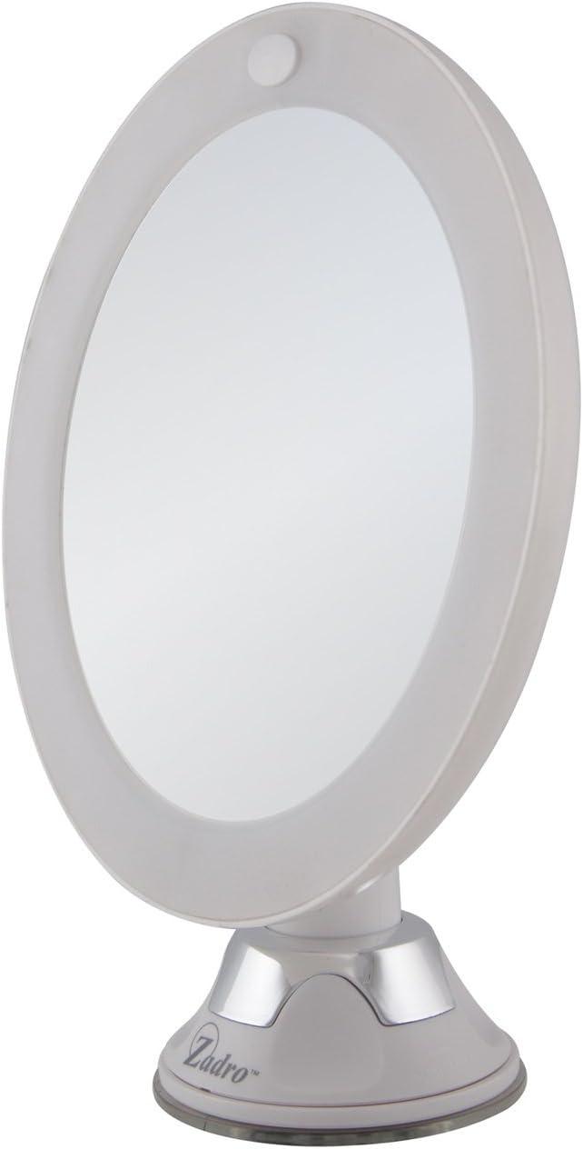 Zadro LED Wall Mounted Makeup Mirrors with Magnification & Suction Cup