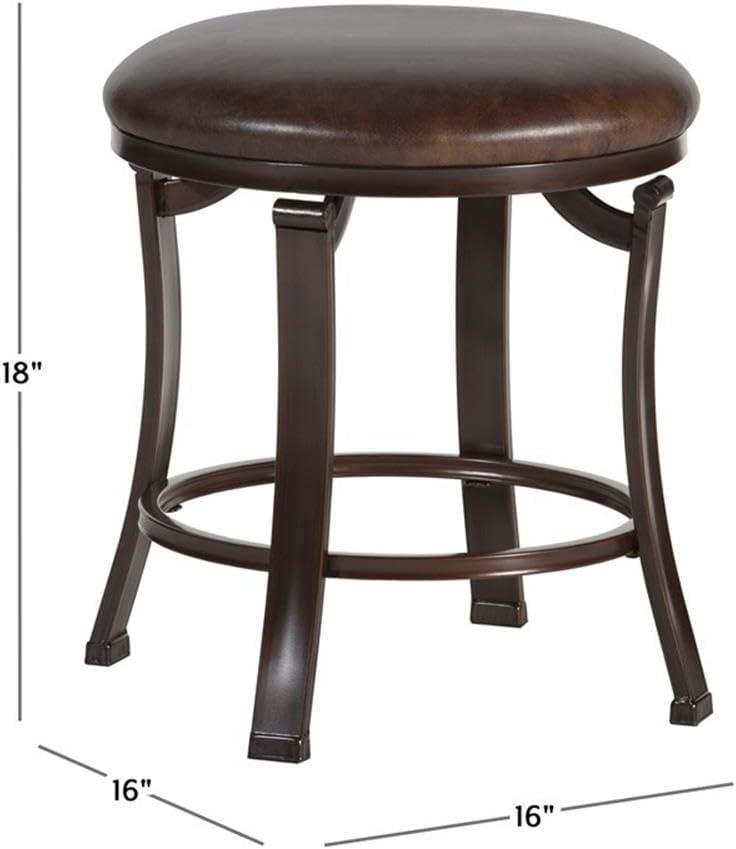 Furniture Hastings Backless Vanity Stool, Antique Brown