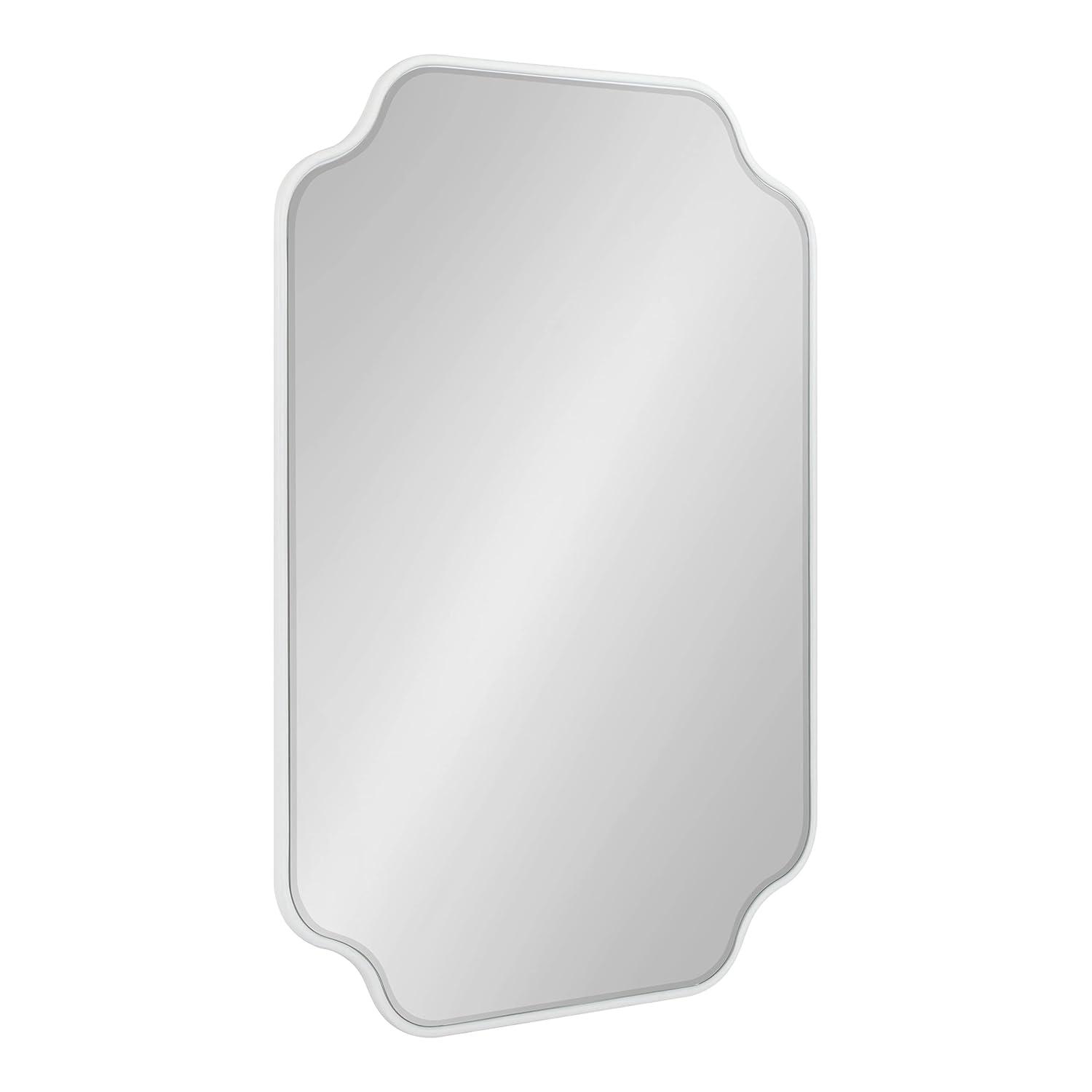 Kate and Laurel Plumley Framed Wall Mirror, 24x36, White