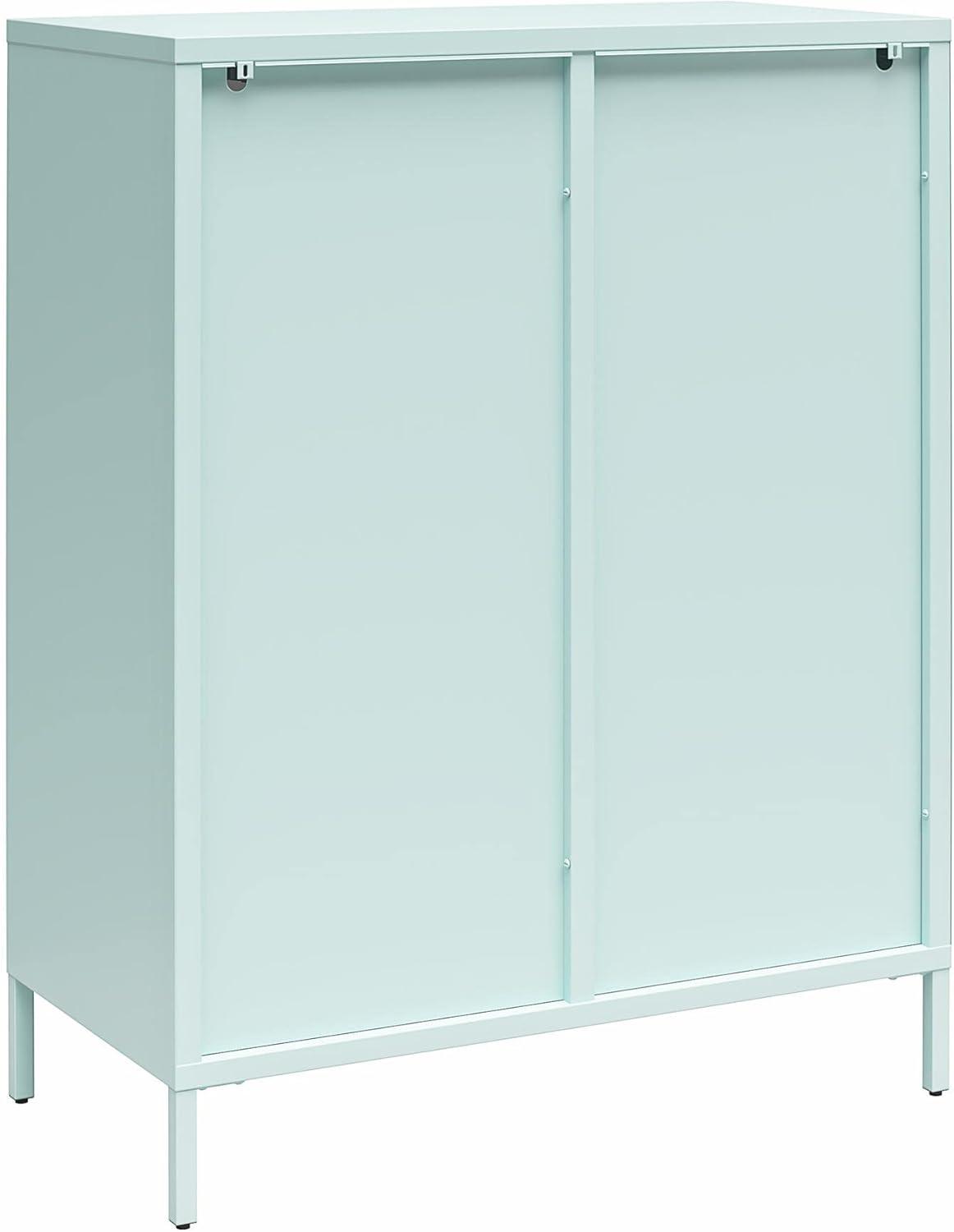 Luna 25.2'' Tall Accent Cabinet with Fluted Glass