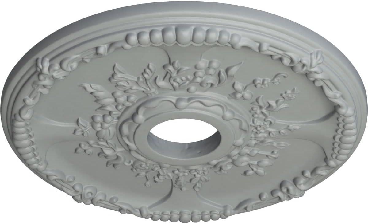Ekena Millwork 18"OD x 3 1/2"ID x 1 3/8"P Antioch Ceiling Medallion (Fits Canopies up to 3 1/2")