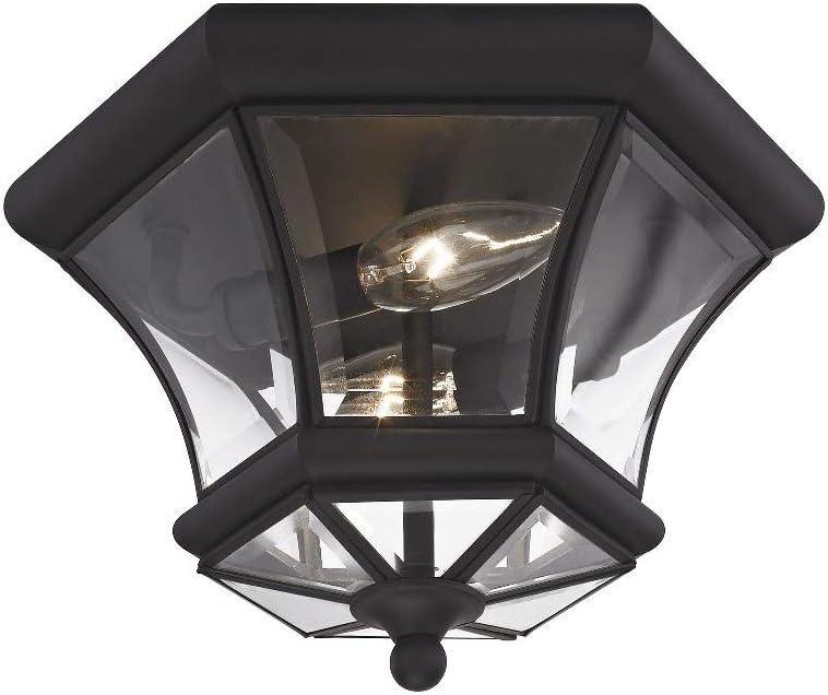 Livex Lighting Monterey/Georgetown 2 - Light Flush Mount in  Black