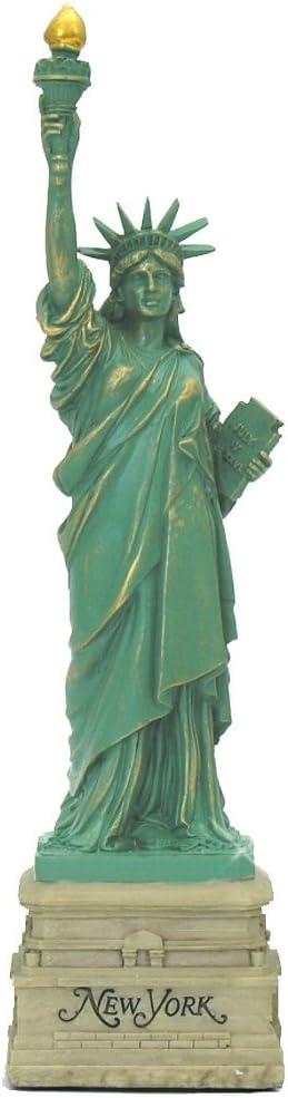 6-Inch Copper Tint Statue of Liberty Replica with Tall Base