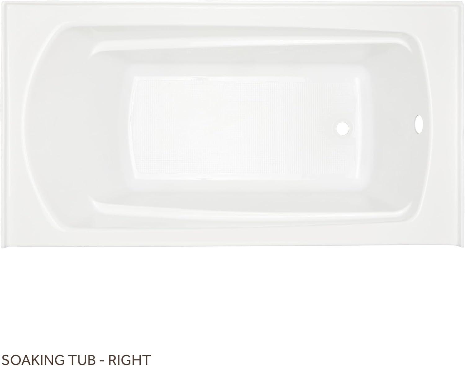 Signature Hardware Bradenton 60'' x 30'' Alcove/Tile In Soaking Acrylic Bathtub