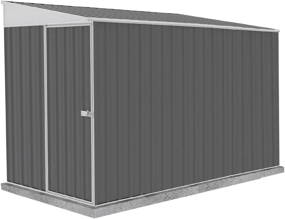 Absco Durango 5' x 10' Metal Bike Shed - Woodland Gray