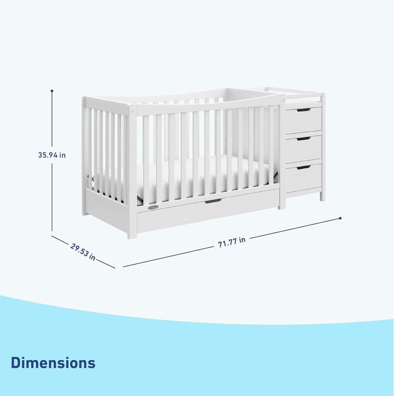 Graco Remi 4-in-1 Convertible Crib and Changer with Storage