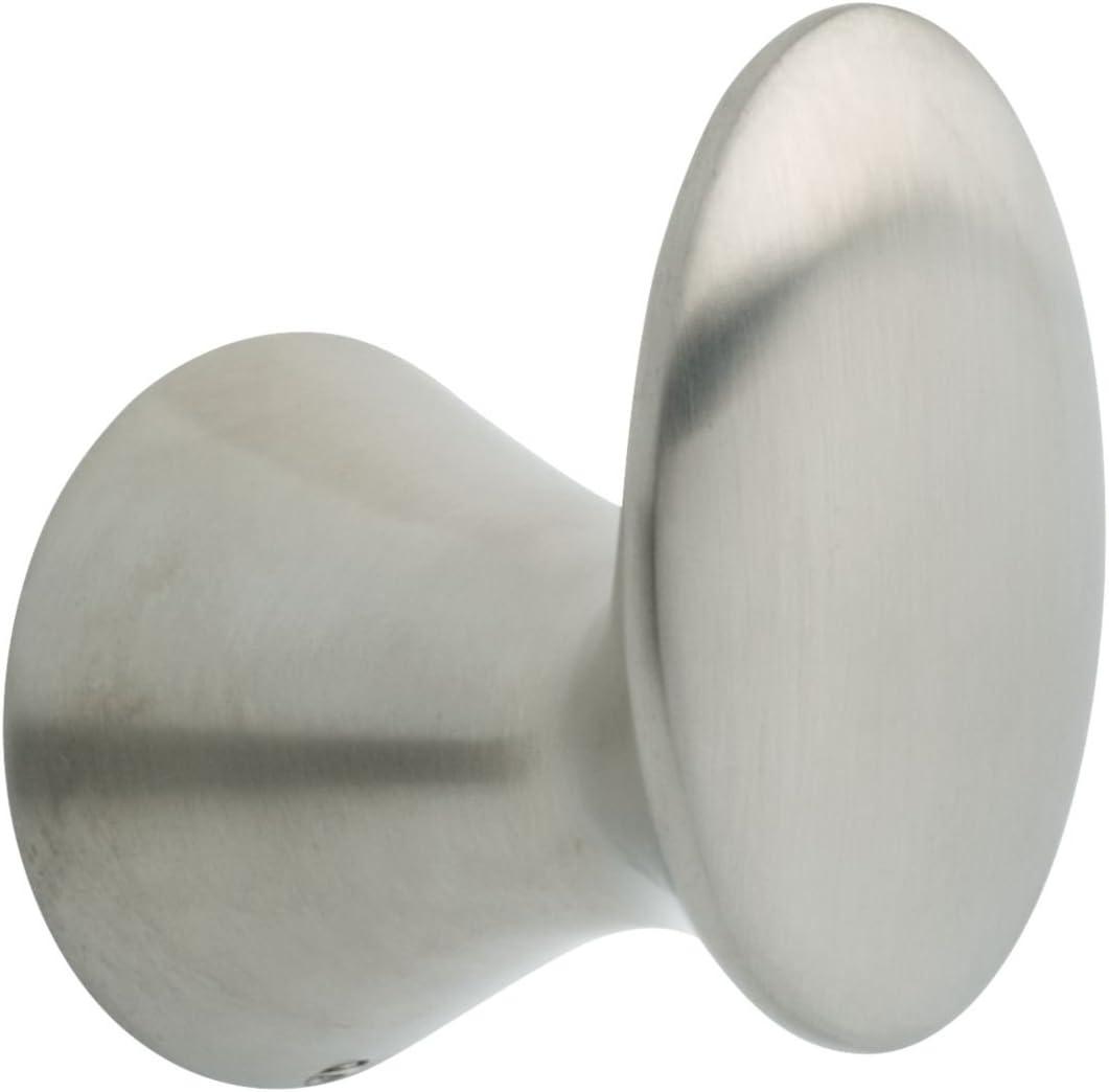 Satin Nickel Ocean-Inspired Single Towel Hook