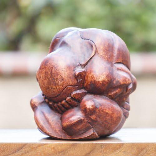 Weeping Buddha Yogi Meditation Wood Statue - OMA Brand